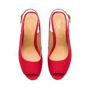 129605 ROJO FLEXI CALZADO DAMA CHOCLO SEMIVES