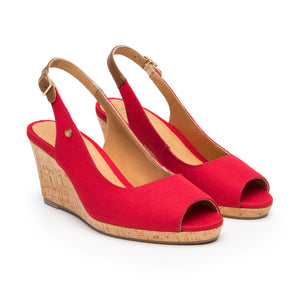 129605 ROJO FLEXI CALZADO DAMA CHOCLO SEMIVES