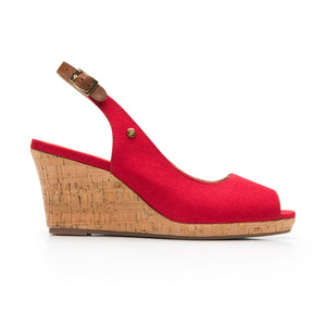 129605 ROJO FLEXI CALZADO DAMA CHOCLO SEMIVES