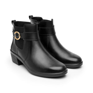 130008 NEGRO FLEXI CALZADO DAMA BOTÍN CASUAL