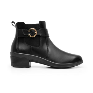 130008 NEGRO FLEXI CALZADO DAMA BOTÍN CASUAL