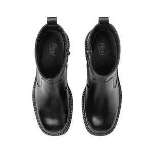130102 NEGRO FLEXI CALZADO DAMA BOTÍN CASUAL