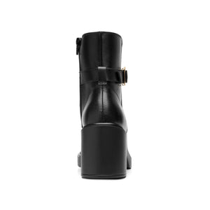 130308 NEGRO FLEXI CALZADO DAMA BOTÍN CASUAL