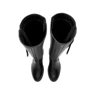 130309 NEGRO FLEXI CALZADO DAMA BOTA ALTA CAS