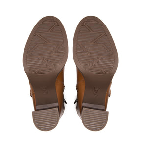 130614 DARK TAN FLEXI CALZADO DAMA BOTA ALTA