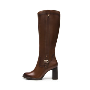 130614 DARK TAN FLEXI CALZADO DAMA BOTA ALTA