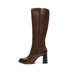 130614 DARK TAN FLEXI CALZADO DAMA BOTA ALTA