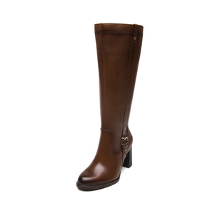 130614 DARK TAN FLEXI CALZADO DAMA BOTA ALTA