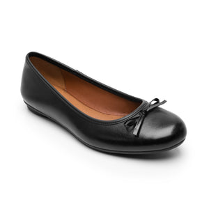 130802 NEGRO PIEL FLEXI CALZADO DAMA BALERINA
