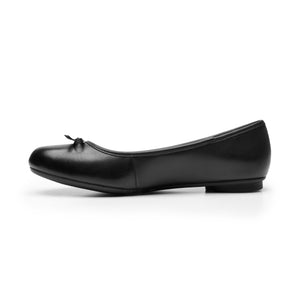 130802 NEGRO PIEL FLEXI CALZADO DAMA BALERINA