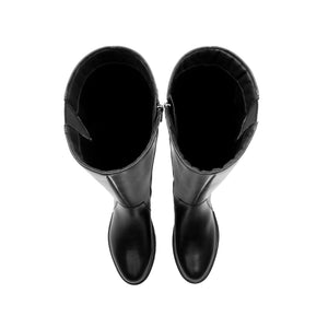 131910 NEGRO FLEXI CALZADO DAMA BOTA ALTA CAS