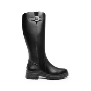 131910 NEGRO FLEXI CALZADO DAMA BOTA ALTA CAS