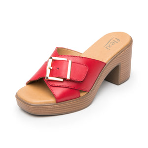 133501 ROJO FLEXI CALZADO DAMA SANDALIA SANDA