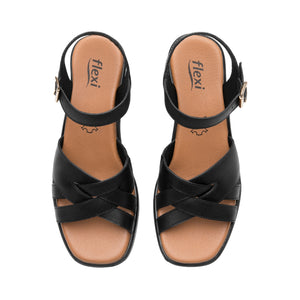 133507 NEGRO FLEXI CALZADO DAMA SANDALIA SAND