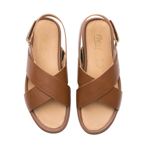 133603 TAN FLEXI CALZADO DAMA SANDALIA SANDAL