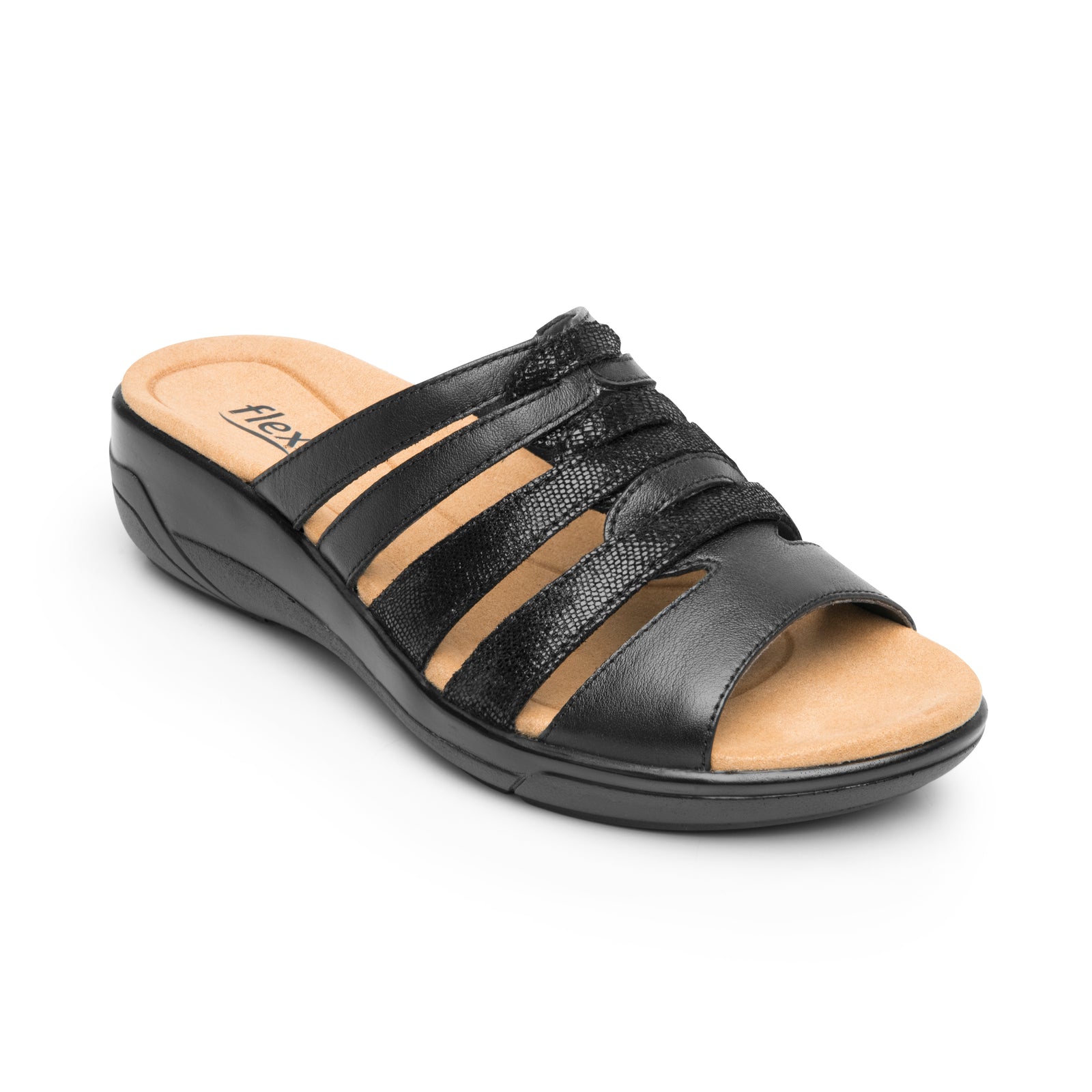 133701 NEGRO FLEXI CALZADO DAMA SANDALIA SAND
