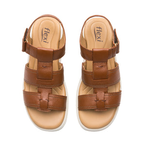 133806 TAN FLEXI CALZADO DAMA SANDALIA SANDAL