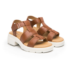133806 TAN FLEXI CALZADO DAMA SANDALIA SANDAL