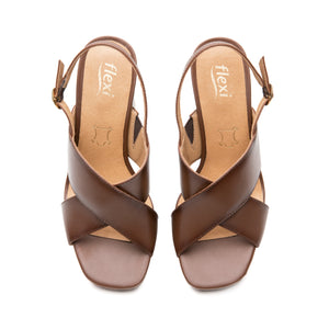 134406 TAN FLEXI CALZADO DAMA SANDALIA SANDAL
