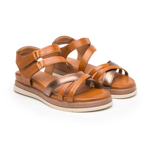 135301 TAN FLEXI CALZADO DAMA SANDALIA SANDAL
