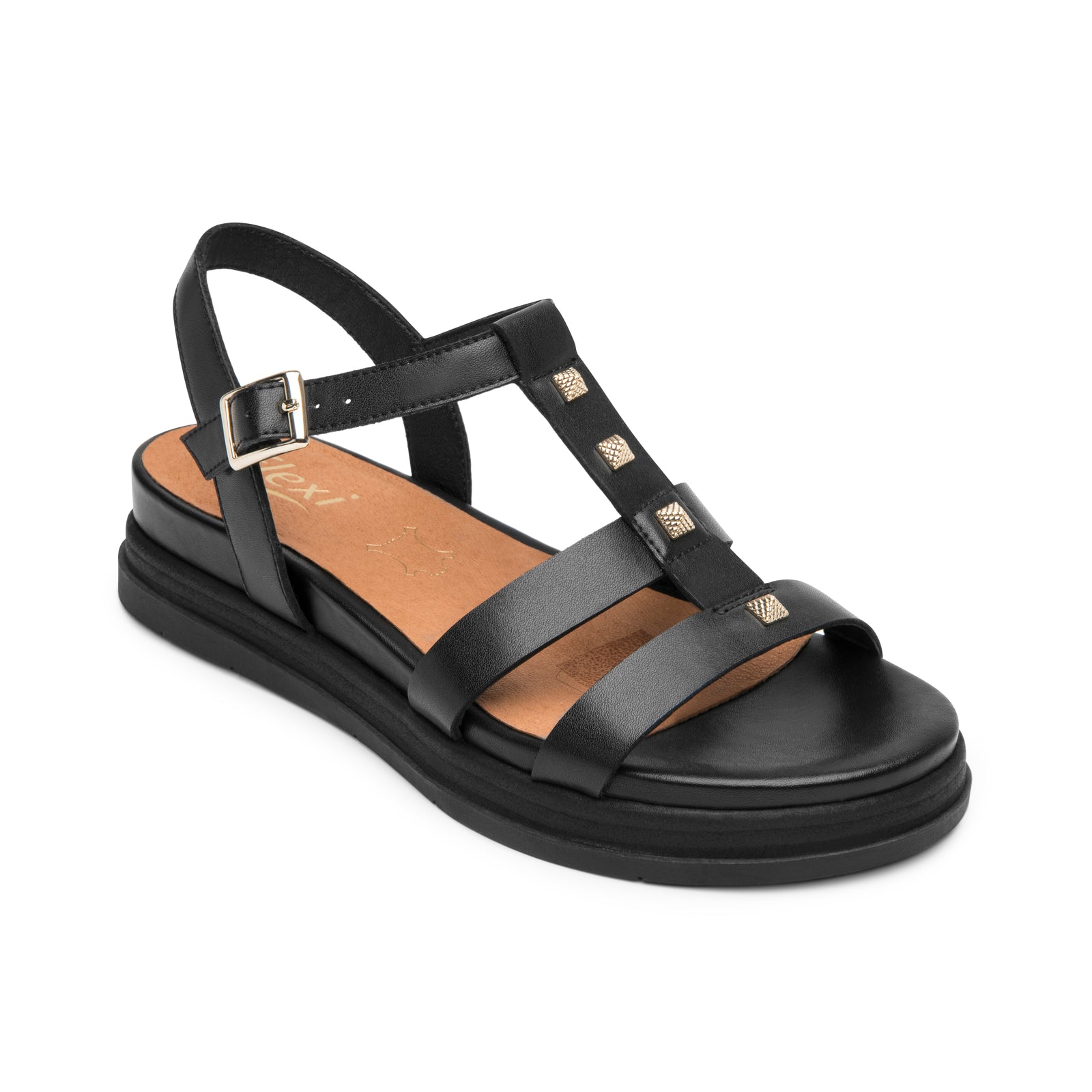 135302 NEGRO FLEXI CALZADO DAMA SANDALIA SAND