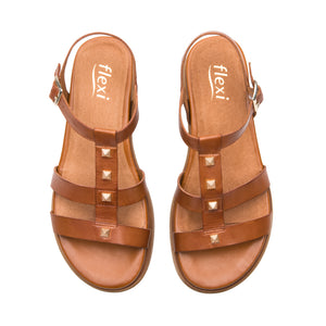 135302 TAN FLEXI CALZADO DAMA SANDALIA SANDAL