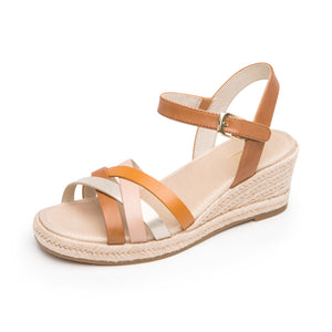 135402 TAN MULTICOLOR FLEXI CALZADO DAMA SAND