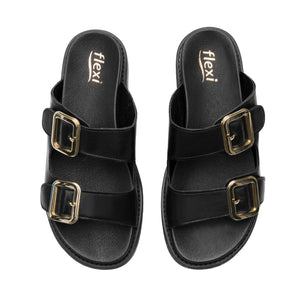 135501 NEGRO FLEXI CALZADO DAMA SANDALIA SAND