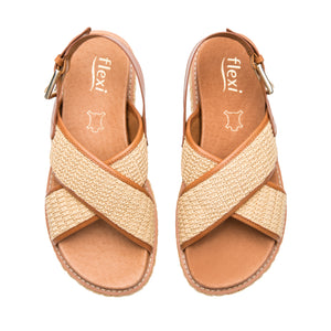 135502 BEIGE FLEXI CALZADO DAMA SANDALIA SAND
