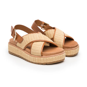135502 BEIGE FLEXI CALZADO DAMA SANDALIA SAND