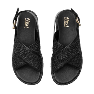 135502 NEGRO FLEXI CALZADO DAMA SANDALIA SAND