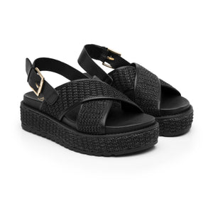 135502 NEGRO FLEXI CALZADO DAMA SANDALIA SAND
