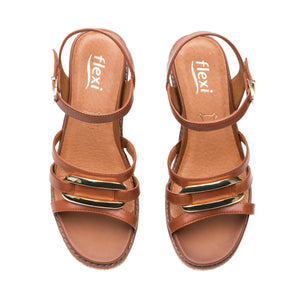 135601 COGNAC FLEXI CALZADO DAMA SANDALIA SAN