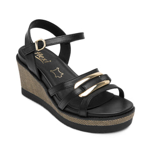 135601 NEGRO FLEXI CALZADO DAMA SANDALIA SAND