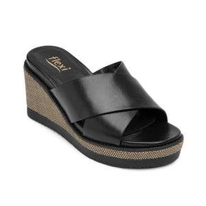 135602 NEGRO FLEXI CALZADO DAMA SANDALIA SAND