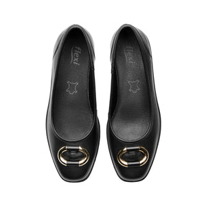 136704 NEGRO FLEXI CALZADO DAMA BALERINA SEMI