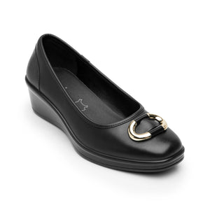 136704 NEGRO FLEXI CALZADO DAMA BALERINA SEMI