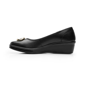 136704 NEGRO FLEXI CALZADO DAMA BALERINA SEMI