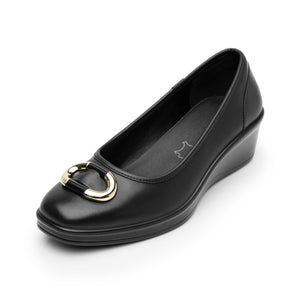 136704 NEGRO FLEXI CALZADO DAMA BALERINA SEMI