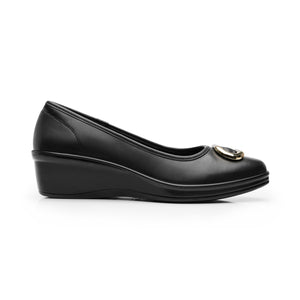 136704 NEGRO FLEXI CALZADO DAMA BALERINA SEMI