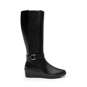 136706 NEGRO FLEXI CALZADO DAMA BOTA SEMIVEST