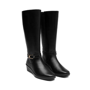 136712 NEGRO FLEXI CALZADO DAMA BOTA ALTA 22