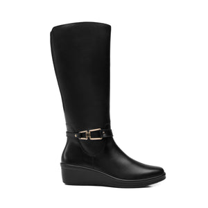 136712 NEGRO FLEXI CALZADO DAMA BOTA ALTA 22