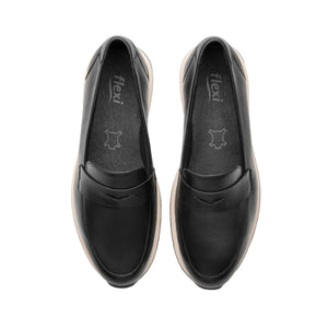 137002 NEGRO FLEXI CALZADO DAMA CHOCLO CASUAL