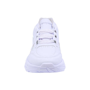 Tenis para niña color blanco con agujeta y diseños tornasol 137400