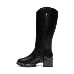 137705 NEGRO FLEXI CALZADO DAMA BOTA ALTA 22