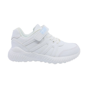 Tenis para niño color blanco con tira de contacto y agujeta 139003