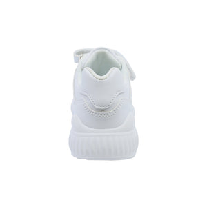 Tenis para niño color blanco con tira de contacto y agujeta 139003