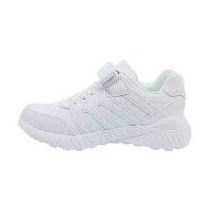 Tenis para niño color blanco con tira de contacto y agujeta 139003