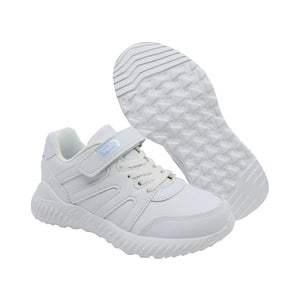 Tenis para niño color blanco con tira de contacto y agujeta 139003